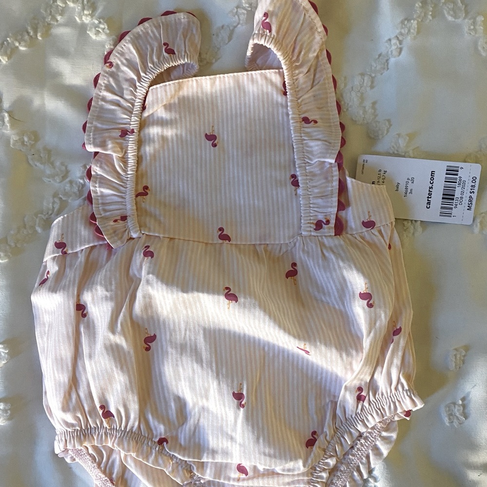 NWT Carter’s flamingo romper